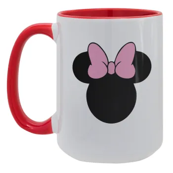 mouse girl, Κούπα Mega 15oz, κεραμική Κόκκινη, 450ml