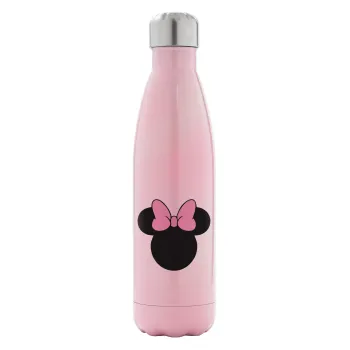 mouse girl, Metal mug thermos Pink Iridiscent (Stainless steel), double wall, 500ml