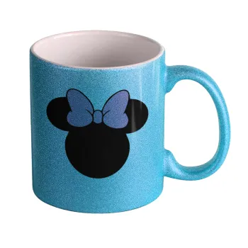 mouse girl, Κούπα Σιέλ Glitter που γυαλίζει, κεραμική, 330ml