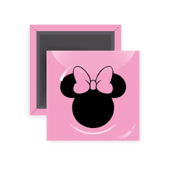 mouse girl, Μαγνητάκι ψυγείου τετράγωνο διάστασης 5x5cm