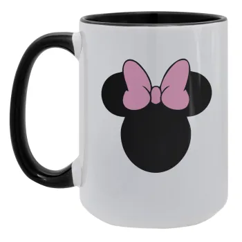 mouse girl, Κούπα Mega 15oz, κεραμική Μαύρη, 450ml
