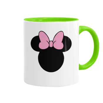 mouse girl, Mug colored light green, ceramic, 330ml