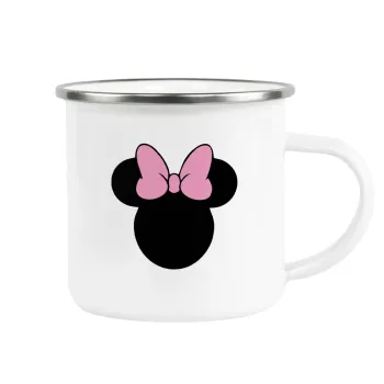 mouse girl, Metallic enamel cup white 360ml
