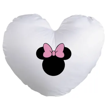 mouse girl, Μαξιλάρι καναπέ καρδιά 40x40cm περιέχεται το  γέμισμα