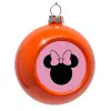 Orange Christmas tree ornament bauble 8cm
