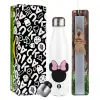 Easter candle, metallic white thermos bottle (500ml) & aromatic flat candle (30cm) (GRAY)