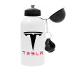 Tesla motors, Μεταλλικό παγούρι ποδηλάτου, Λευκό, αλουμινίου 500ml