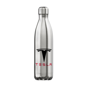 Tesla motors, Inox (Stainless steel) hot metal mug, double wall, 750ml