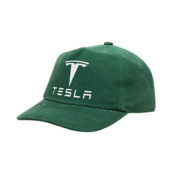 Tesla motors, Καπέλο παιδικό Baseball, 100% Βαμβακερό, Low profile, Πράσινο