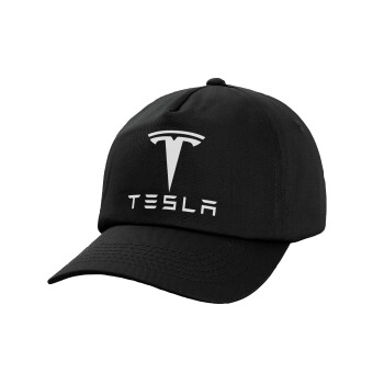 Tesla motors, Καπέλο παιδικό Baseball, 100% Βαμβακερό, Low profile, Μαύρο