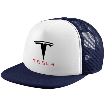 Tesla motors, Καπέλο Soft Trucker με Δίχτυ Dark Blue/White 