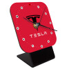 Tesla motors, Επιτραπέζιο ρολόι ξύλινο με δείκτες (10cm)