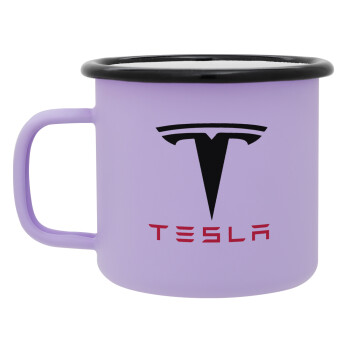 Tesla motors, Κούπα Μεταλλική εμαγιέ ΜΑΤ Light Pastel Purple 360ml