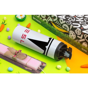 Tesla motors, Easter candle,Travel Tumbler 2 Lids, with metal straw & cleaning brush & aromatic flat candle (30cm) (PINK)