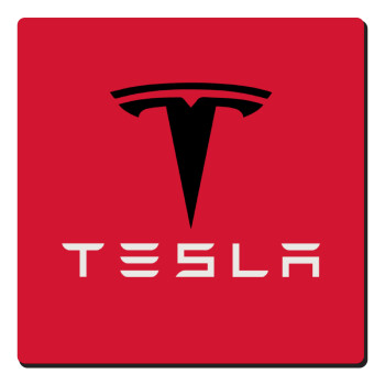 Tesla motors, Τετράγωνο μαγνητάκι ξύλινο 6x6cm