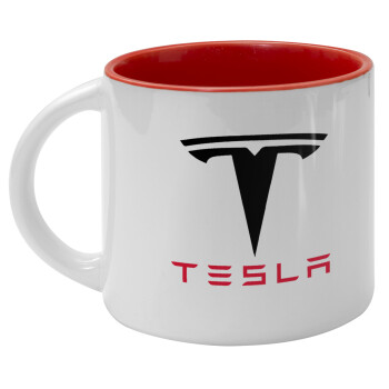 Tesla motors, Κούπα κεραμική 400ml Λευκή/Κόκκινη