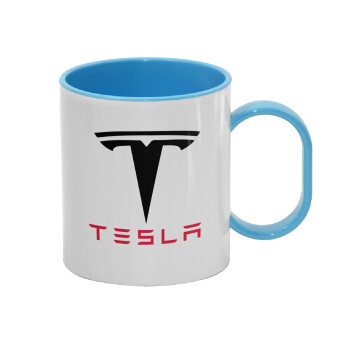 Tesla motors, Κούπα (πλαστική) (BPA-FREE) Polymer Μπλε για παιδιά, 330ml