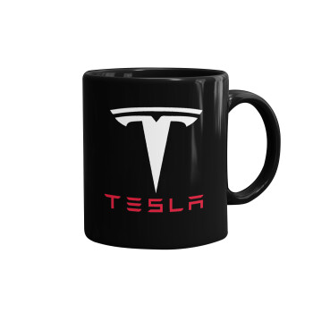 Tesla motors, Mug black, ceramic, 330ml