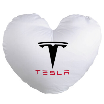 Tesla motors, Μαξιλάρι καναπέ καρδιά 40x40cm περιέχεται το  γέμισμα