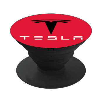 Tesla motors, Pop Socket Μαύρο Βάση Στήριξης Κινητού στο Χέρι