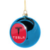 Blue Christmas tree ball ornament 8cm