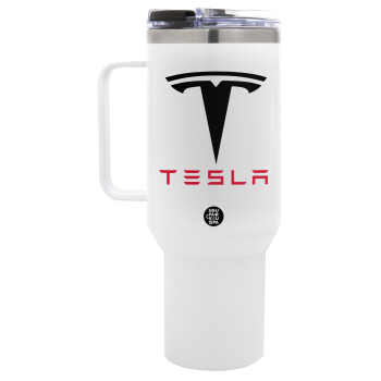 Tesla motors, Mega Stainless steel Tumbler with lid, double wall 1,2L