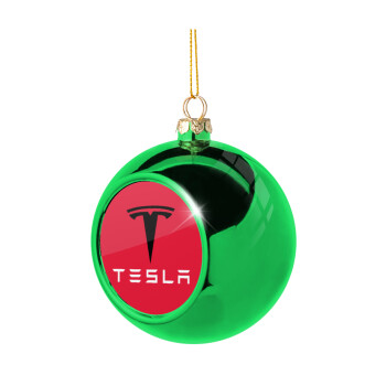 Tesla motors, Χριστουγεννιάτικη μπάλα δένδρου Πράσινη 8cm
