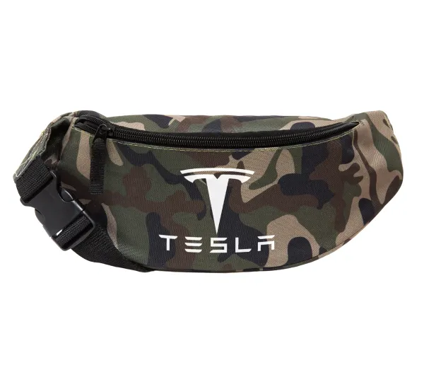 Tesla motors — Unisex waist bag (banana) in Jungle camouflage color with 2 pockets