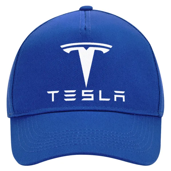 Tesla motors — Ultimate Adult Hat BLUE, (100% COTTON DRILL, ADULT, UNISEX, ONE SIZE)
