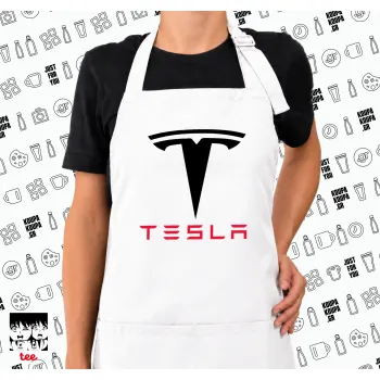 Tesla motors, Ποδιά μακριά Σεφ ολόσωμη με τσέπες white (ΕΝΗΛΙΚΩΝ)