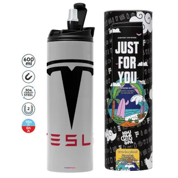 Tesla motors, Tumbler stainless steel GREY 600ml
