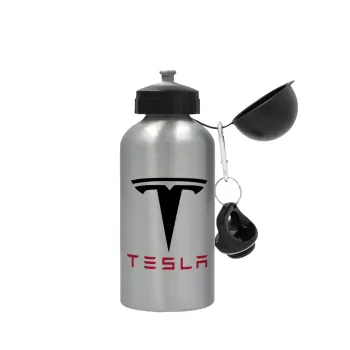 Tesla motors, Metallic water jug, Silver, aluminum 500ml
