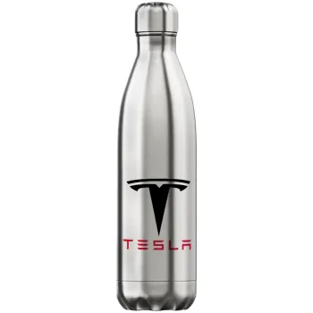 Tesla motors, Inox (Stainless steel) hot metal mug, double wall, 750ml