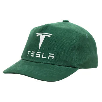 Tesla motors, Καπέλο παιδικό Baseball, 100% Βαμβακερό Drill, ΠΡΑΣΙΝΟ (ΒΑΜΒΑΚΕΡΟ, ΠΑΙΔΙΚΟ, ONE SIZE)
