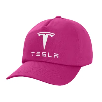 Tesla motors, Καπέλο Ενηλίκων Baseball, 100% Βαμβακερό,  Φούξια,(purple) (ΒΑΜΒΑΚΕΡΟ, ΕΝΗΛΙΚΩΝ, UNISEX, ONE SIZE)