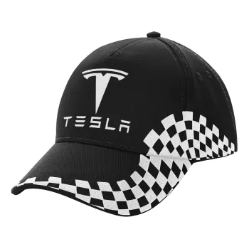 Tesla motors, Καπέλο Ενηλίκων Ultimate ΜΑΥΡΟ RACING, (100% ΒΑΜΒΑΚΕΡΟ DRILL, ΕΝΗΛΙΚΩΝ, UNISEX, ONE SIZE)