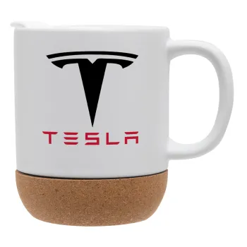 Tesla motors, Ceramic coffee mug Cork (MAT), 330ml