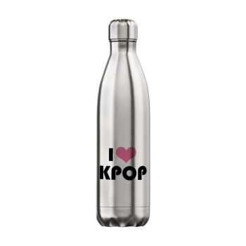 I Love KPOP, Μεταλλικό παγούρι θερμός Inox (Stainless steel), διπλού τοιχώματος, 750ml