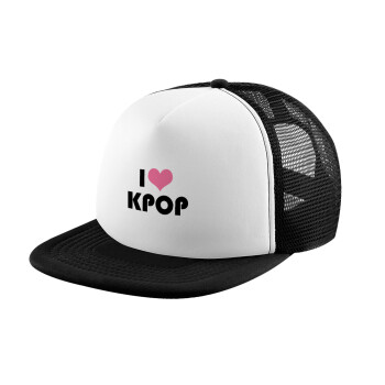 I Love KPOP, Καπέλο Ενηλίκων Soft Trucker με Δίχτυ Black/White (POLYESTER, ΕΝΗΛΙΚΩΝ, UNISEX, ONE SIZE)