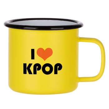 I Love KPOP, Metallic enamel MATT Yellow cup 360ml
