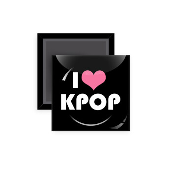 I Love KPOP, Μαγνητάκι ψυγείου τετράγωνο διάστασης 5x5cm