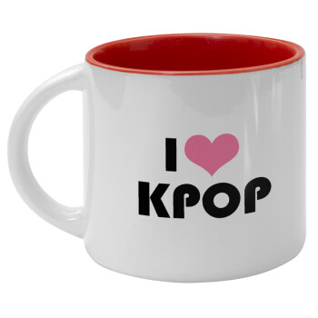 I Love KPOP, Κούπα κεραμική 400ml Λευκή/Κόκκινη