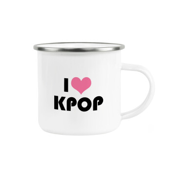 I Love KPOP, Κούπα Μεταλλική εμαγιέ λευκη 360ml