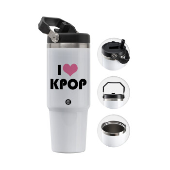 I Love KPOP, 30oz stainless Steel Tumbler with Handle