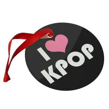 I Love KPOP, Christmas ornament glass 9cm