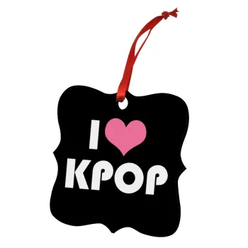 I Love KPOP, Christmas ornament polygon wooden 7.5cm