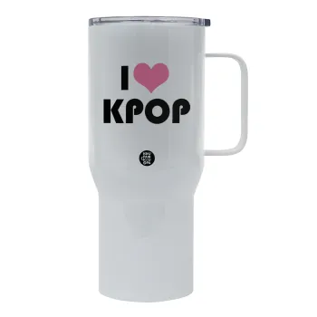 I Love KPOP, Mega Stainless steel Tumbler with lid, double wall 750L