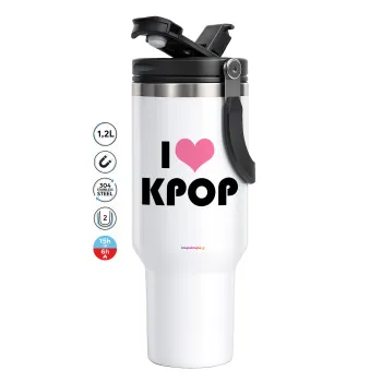 I Love KPOP, Mega Stainless steel Tumbler with lid, double wall 1,2L
