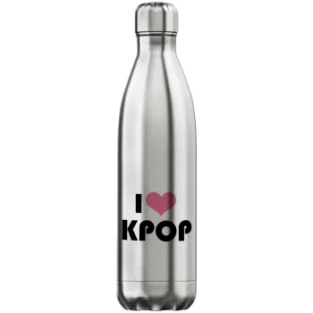 I Love KPOP, Inox (Stainless steel) hot metal mug, double wall, 750ml