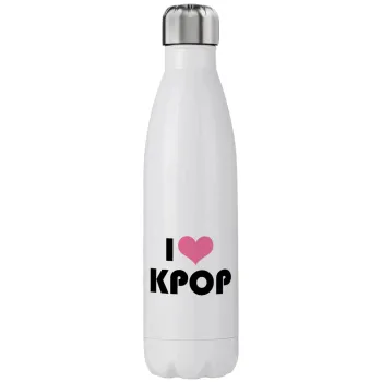 I Love KPOP, Μεταλλικό παγούρι θερμός (Stainless steel), διπλού τοιχώματος, 750ml